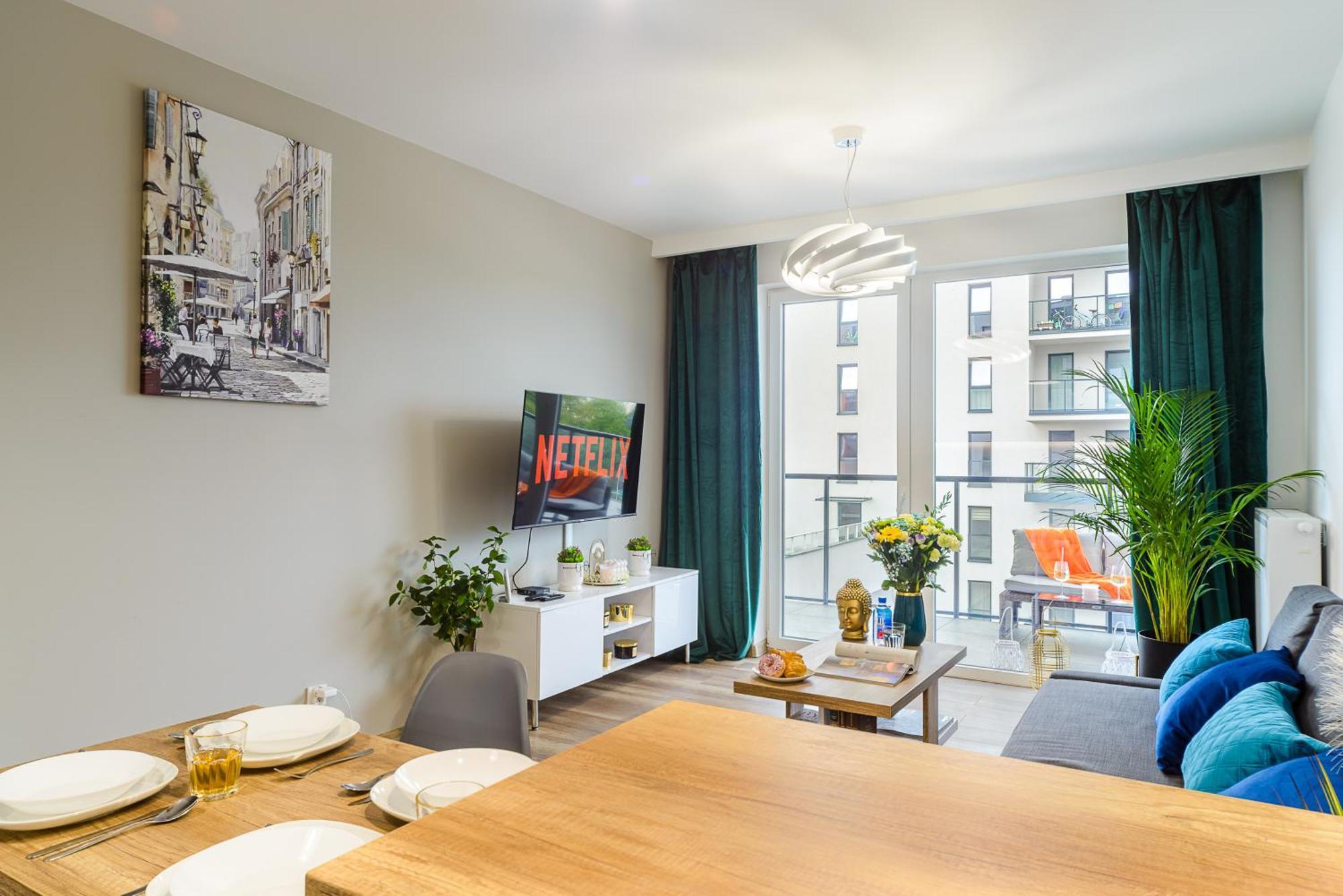 Lumina Stylish 3-Room Apart With Balcony Lodz  Exterior photo